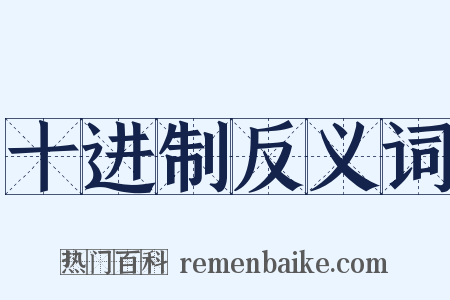 十进制反义词是什么意思的图片